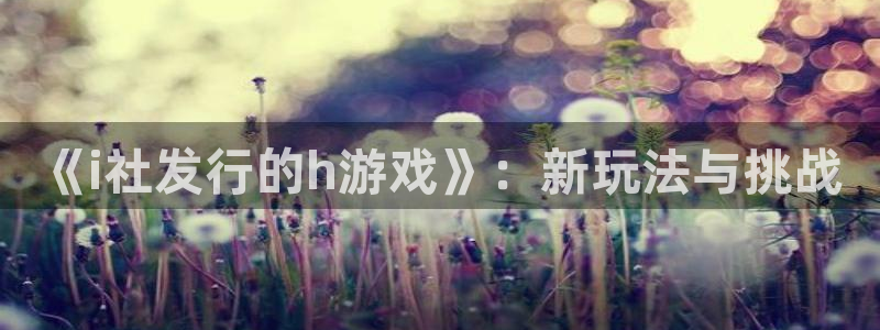 pp电子官网注册地址查询：《i社发行的h游戏》：新玩法与挑战